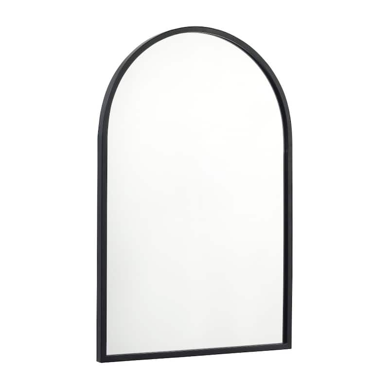 Wall Mount Arched Mirror with Slim Metal Frame
