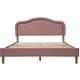 preview thumbnail 12 of 28, Queen Size Velvet Upholstered Smart LED Kids Bed Frame with Adjustable Headboard and RGB Lights, Easy to Assemble, Pink