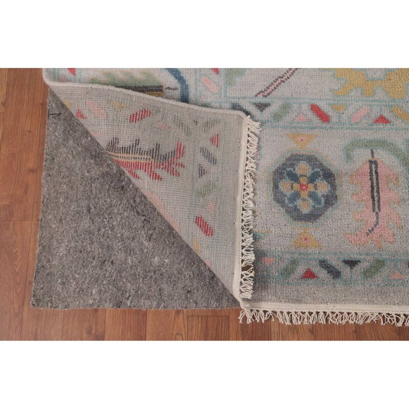 Transitional Floral Oushak Area Rug Handmade Oriental Wool Carpet - 7'11"x 10'4"