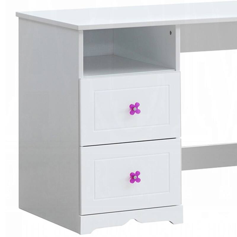 Andrea White 2-Drawer Writing Desk