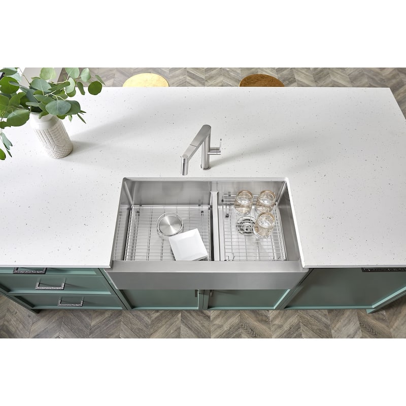 Blanco Stainless Steel Basin Rack for Quatrus Sink 525242 - Left Bowl - Stainless Steel