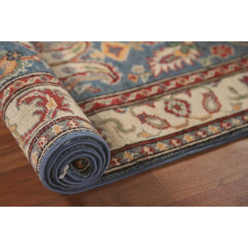 Kazak Runner Rug Handmade Oriental Floral Wool Carpet - 2'0" x 5'7"