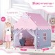 preview thumbnail 4 of 3, Large Pink Playhouse for Kids Indoor and Outdoor Princess Tent