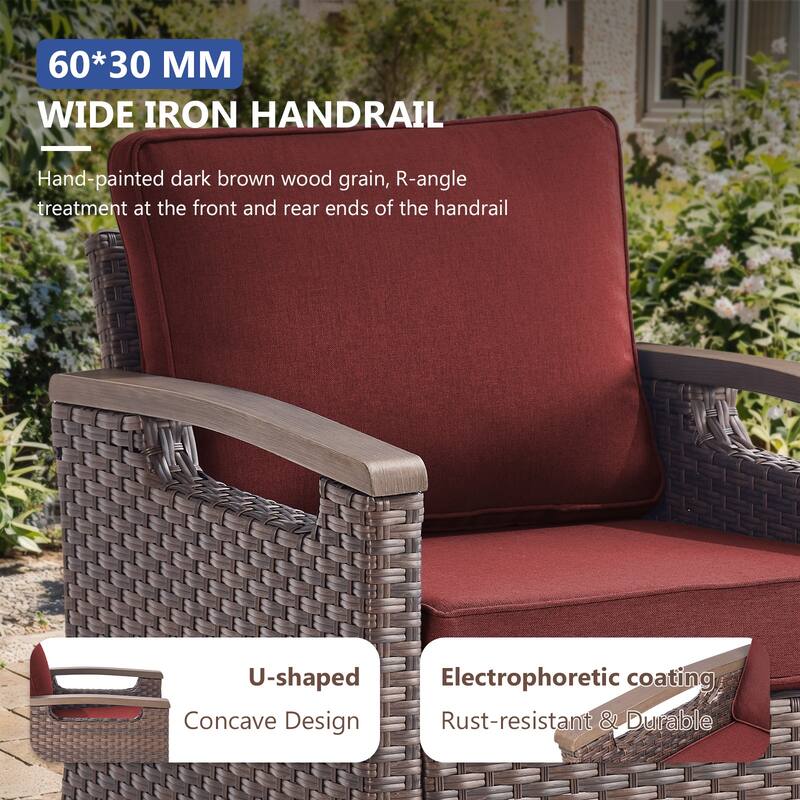 Gymojoy Patio Swivel Rocker Patio Chairs of 2 with Water-Resistant Olefin Cushions