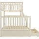 preview thumbnail 7 of 14, Twin over Twin House Bunk Bed With Shelves And Drawers,Cream