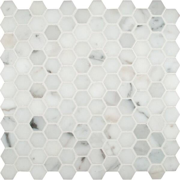 Shop Msi Calagold 1hex 12 X 12 Hexagon Mosaic Wall Floor Tile Smooth Polished Overstock 27674037