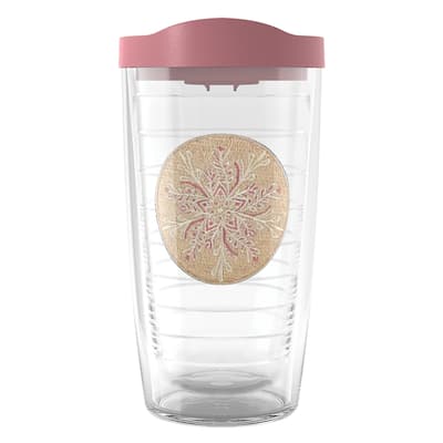 Tervis Christmas Holiday - Snowflake Patch Made in USA Double Walled Insulated Travel Tumbler, Freeze - 16oz