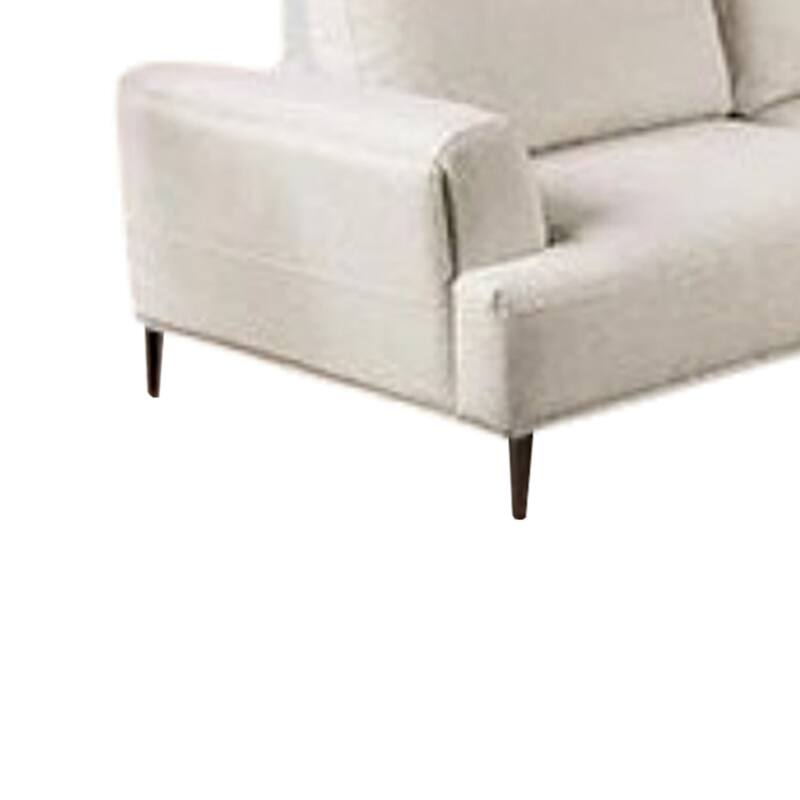 Batty L Shape Sectional Sofa, 114 Inch Light Brown Chenille Adjustable