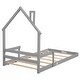 preview thumbnail 17 of 25, Twin Size House-Shaped Headboard Floor Bed with Handrails