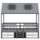 preview thumbnail 9 of 8, Twin Size Wood House Bed with Roof and Drawers