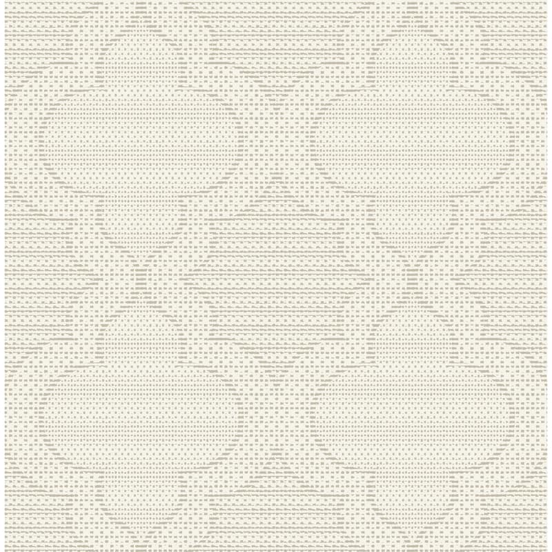 A-Street Prints Ernest Taupe Quilted Quatrefoil Wallpaper