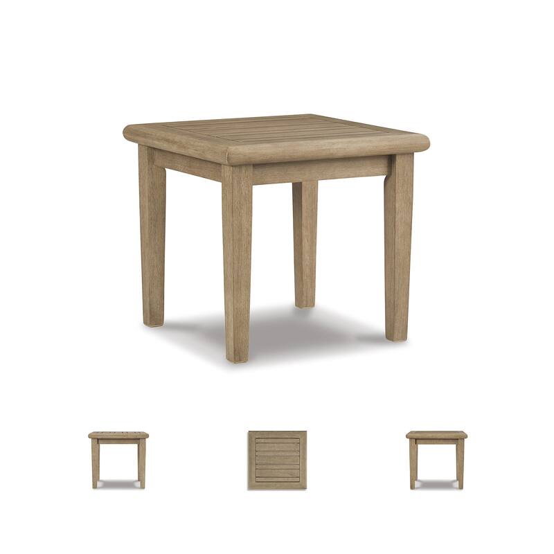 Signature Design by Ashley Gerianne Outdoor Brown Square End Table - 24" W x 24" D x 22" H