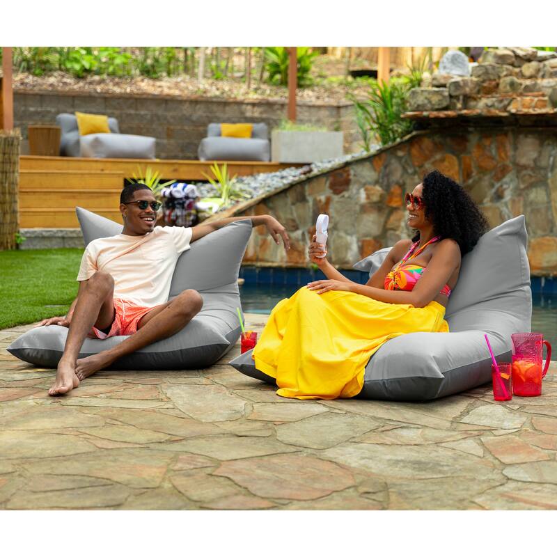 Deshi Sunbrella Patio Bean Bag Lounge Chair by Havenside Home