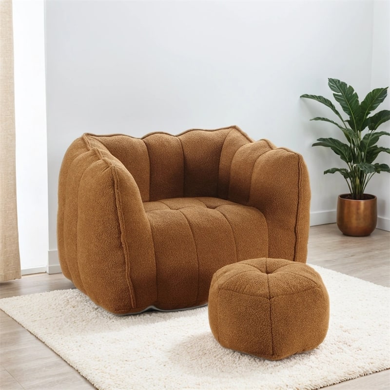 Soft Bean Bag Chair with High Resilient Foam,Comfortable Lazy Sofa