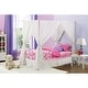 preview thumbnail 2 of 4, Twin size Sturdy Metal Canopy Bed in Pink