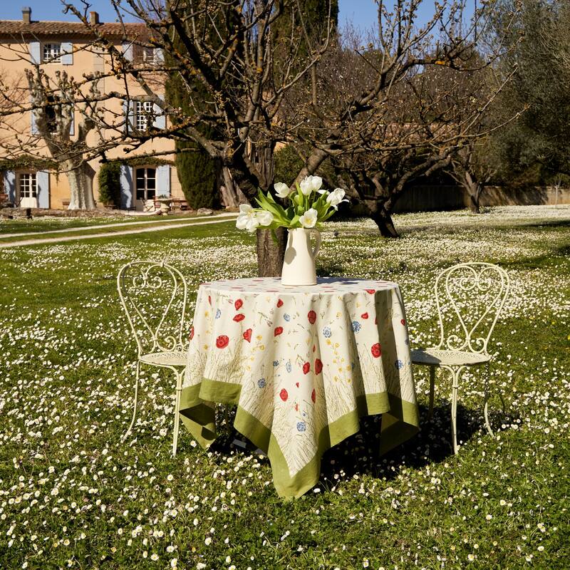 Springfields Multicolored Square Cotton Tablecloth