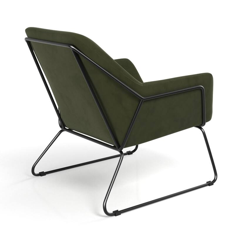 Concord Fabric Accent Chair with Black Powder Coated Sled Base