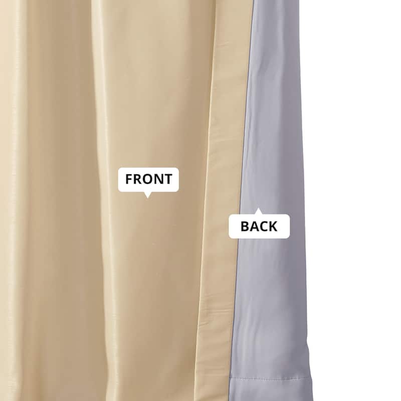 Exclusive Fabrics Textured Faux Dupioni Silk Thermal Blackout Curtains (1 Panel)