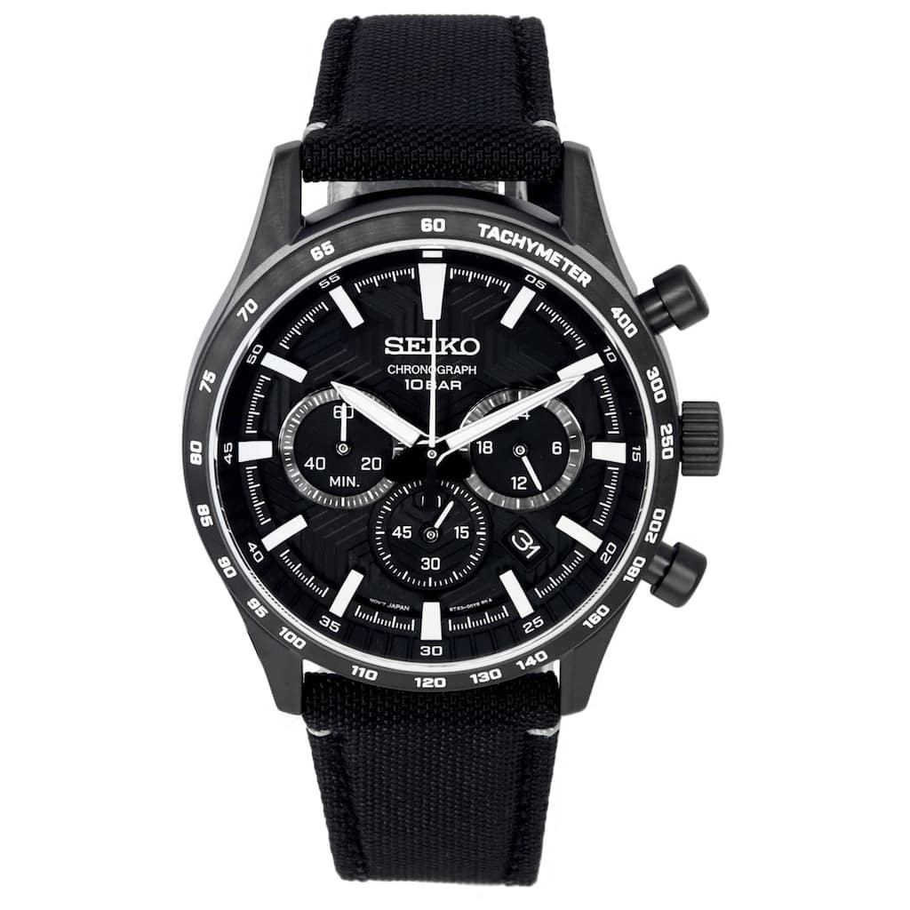Seiko Men's Classic Black Dial Watch - SSB417P1 - One Size