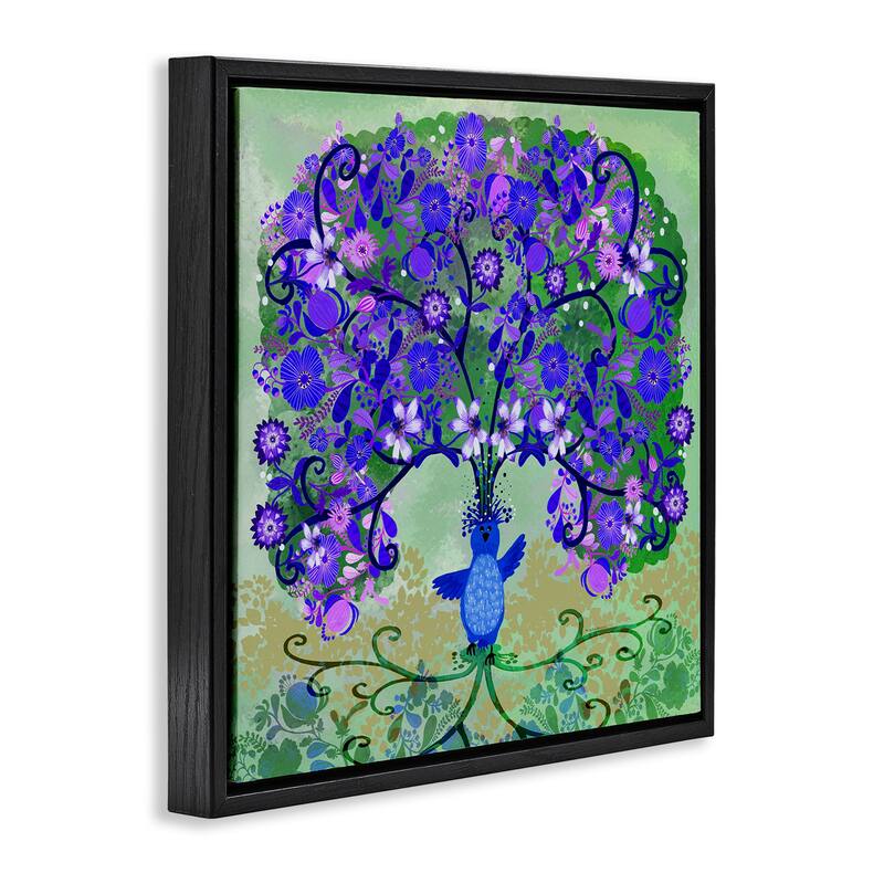 Stupell Tree Blooming From Bird Framed Floater Canvas Wall Art Design By Kay Widdowson