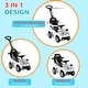 preview thumbnail 4 of 6, Push Car for Kids 1-3 Years, 3 in 1 Ride on Sliding Car, Foot to Floor Baby Push Car with Removable Handle, Music, Horn, Canopy
