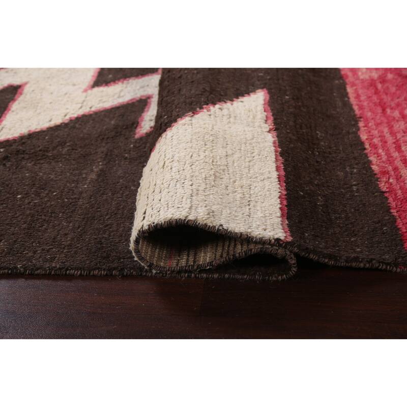 Modern Abstract Moroccan Oriental Area Rug Hand-knotted Wool Carpet - 5'11" x 9'10"