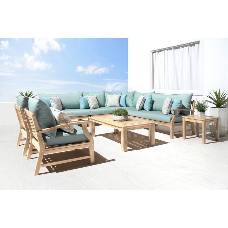 Kooper 9 Piece Sunbrella Outdoor Patio Seating Set