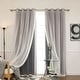 preview thumbnail 3 of 18, Aurora Home Mix and Match Blackout Sheer 4-piece Curtain Panel Set 52"W X 63"L - Dark Grey