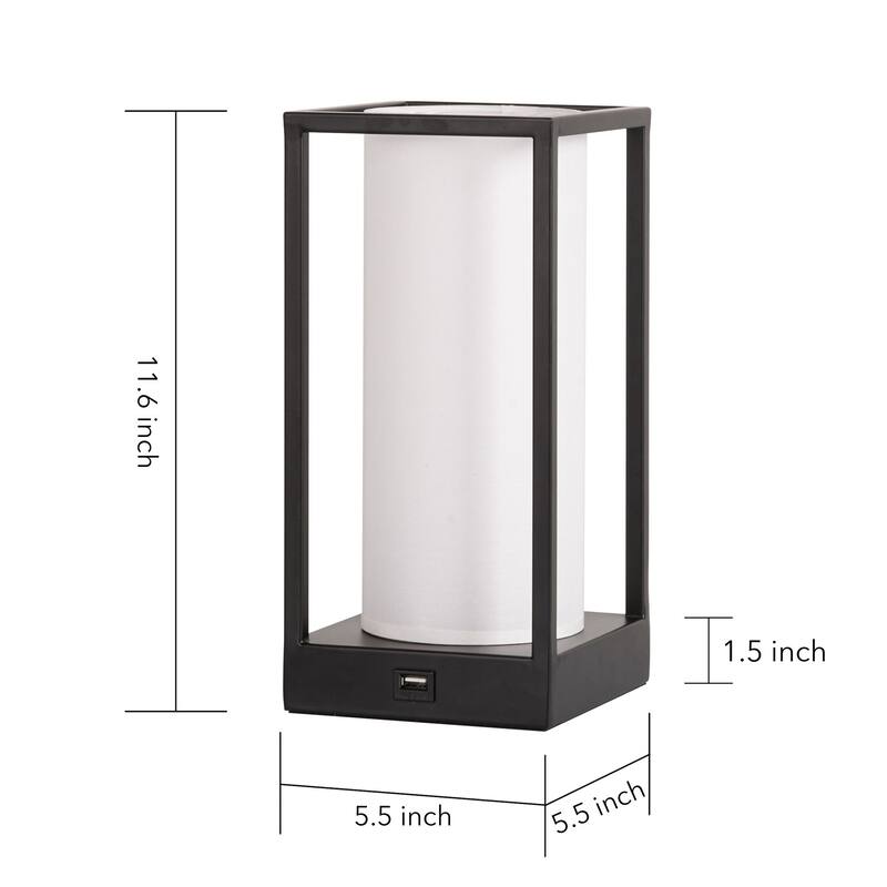 Table Lamp with Phone Charger, Bedside Lamp, Ambient Night Light Desk Light