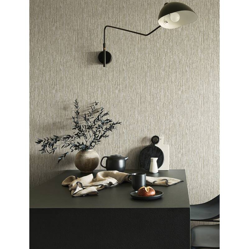 A-Street Prints Corliss Neutral Beaded Strands Wallpaper