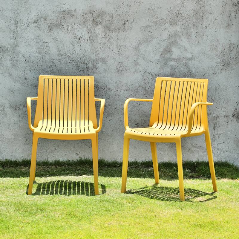 Lagoon Milos Resin Stackable All-Weather Armchair, Set of 2