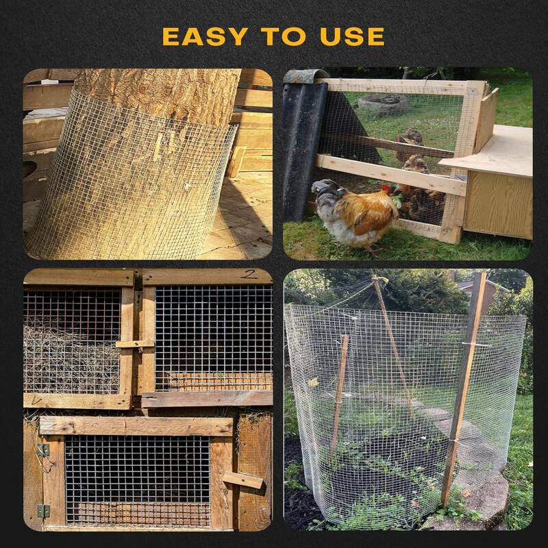 Art3d 1/2 Inch 48in X 100ft 19 Gauge Square Hardware Cloth - 48in x 100ft