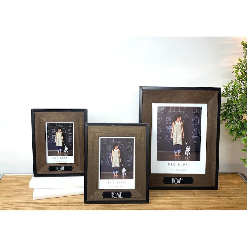 Rae Dunn Rustic Wood Picture Frame - "HOME"