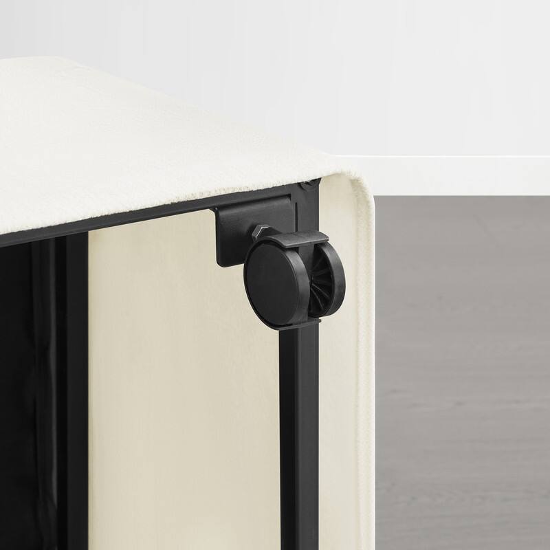 Spruce & Spring Modern Upholstered Dining Chair with Casters, Removable Washable Slipcover