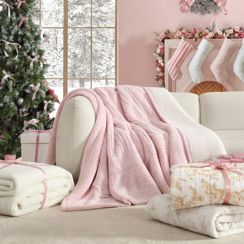 Laura Ashley Plush Reversible Heated Blanket