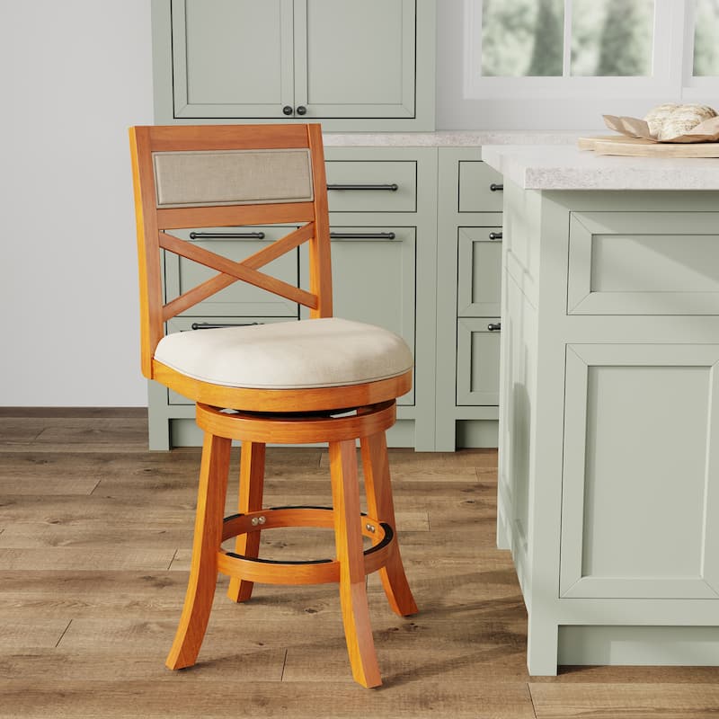 DTY Indoor Living Meeker X-Back Swivel Stool