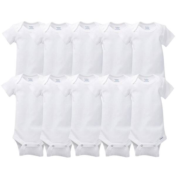 Shop Gerber Unisex Baby Newborn 10 Piece Onesies Bundle White