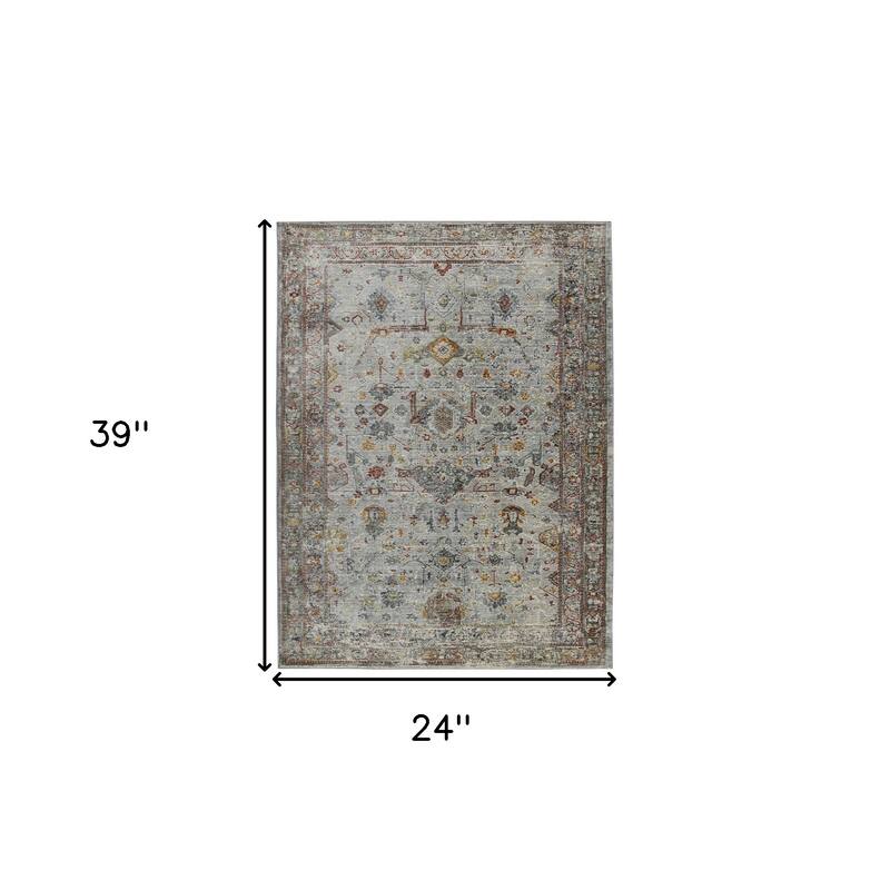 HomeRoots Medallion Transitional Rectangle Area Rug
