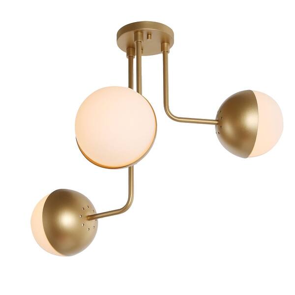 Shop Modern Sputnik 3 Light Semi Flush Mount Ceiling Lighting For Kitchen Island W23 6 Xh22 8 Overstock 30668047