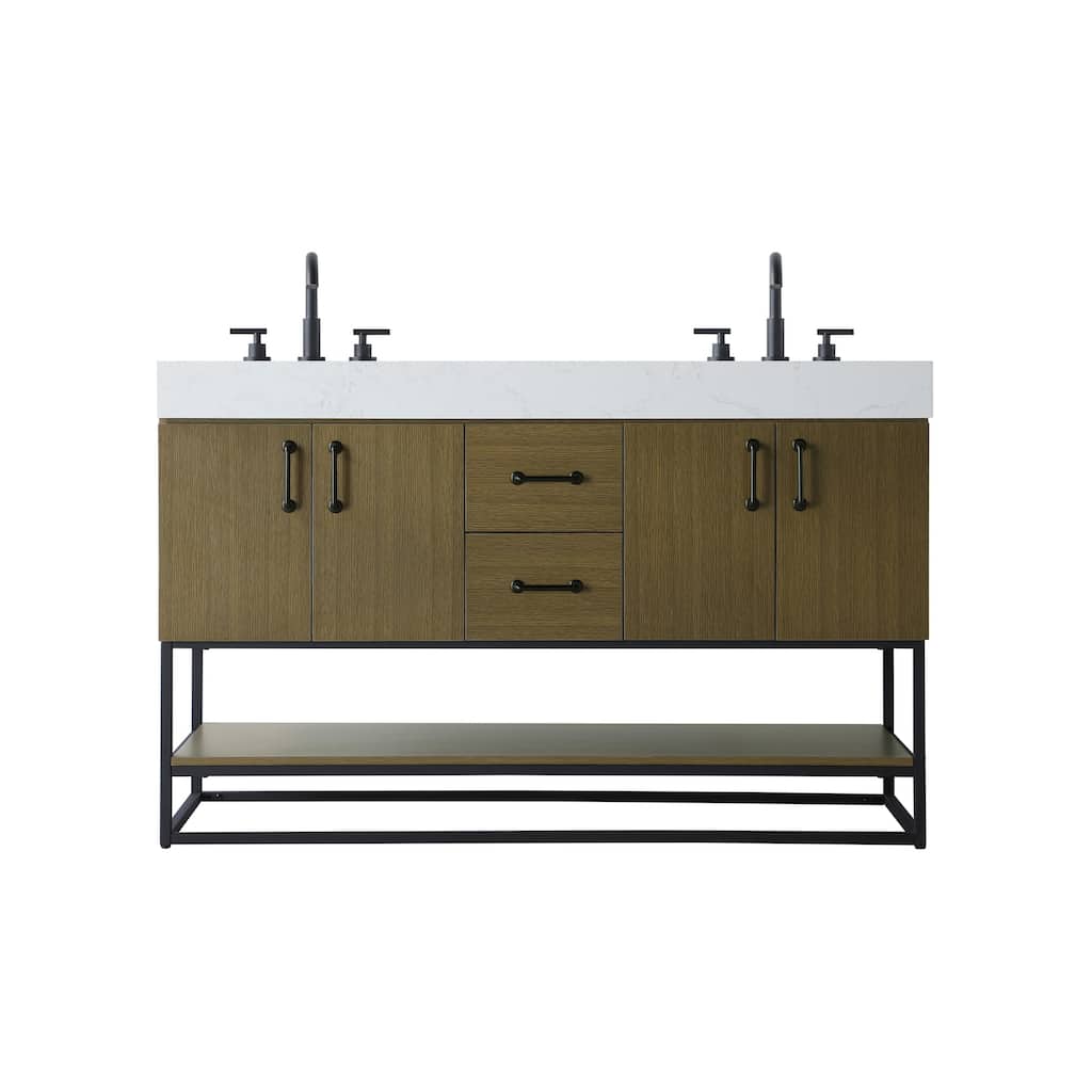 Elegant Lighting VF29254D Caroline 54" Free Standing Double Basin