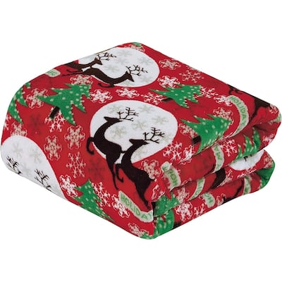 Festive Holiday Microplush Throw Blanket (50" x 60") - Holiday Magic