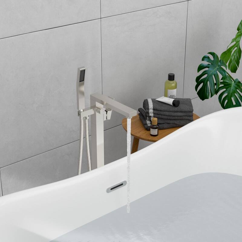 Lordear Bathtub Faucet Tub Filler Swivel Faucet with Hand Shower, Swivel Spout