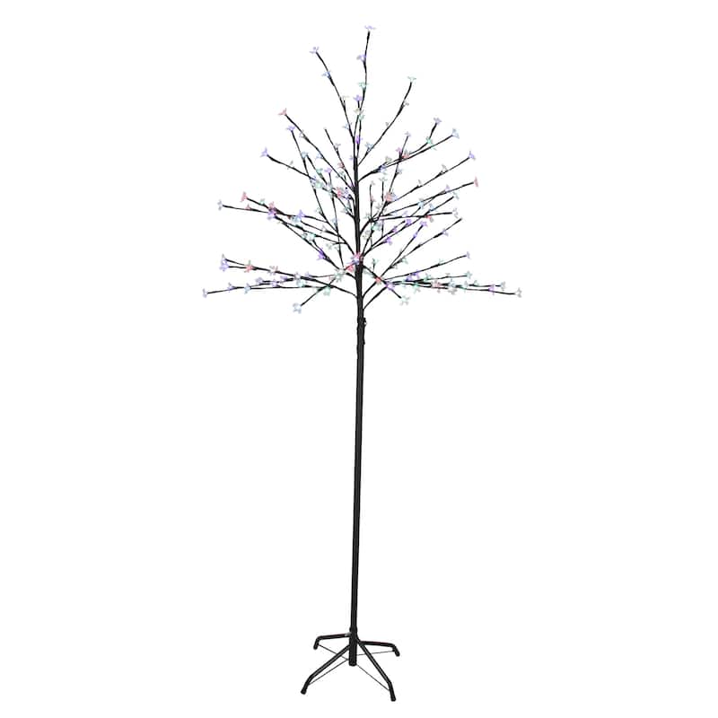 6' LED Lighted Cherry Blossom Flower Tree - Color Changing Lights - 36