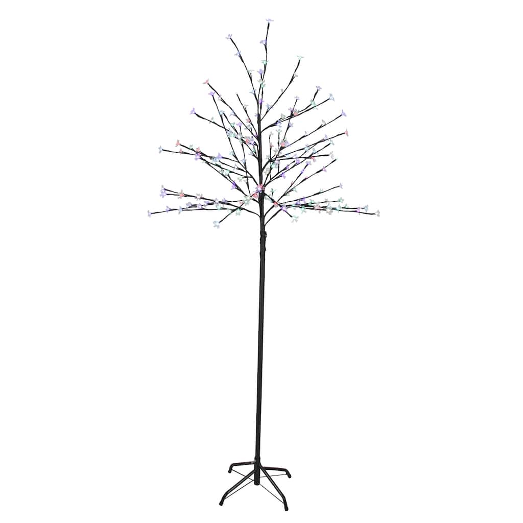 6' LED Lighted Cherry Blossom Flower Tree - Color Changing Lights - 36