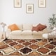 preview thumbnail 24 of 160, Superior Viking Contemporary Geometric Trellis Indoor Runner or Area Rug 4' x 6' - Brown