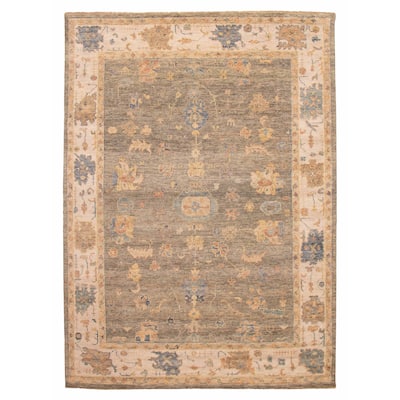 ECARPETGALLERY Hand-knotted Jules Serapi Taupe Wool Rug - 10'0 x 13'9