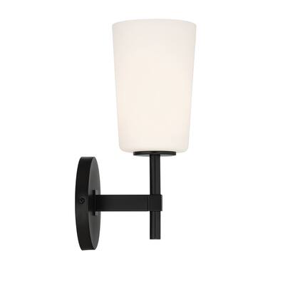 Colton 1 Light Black Wall Mount - 5.50'' W x 13.25'' H
