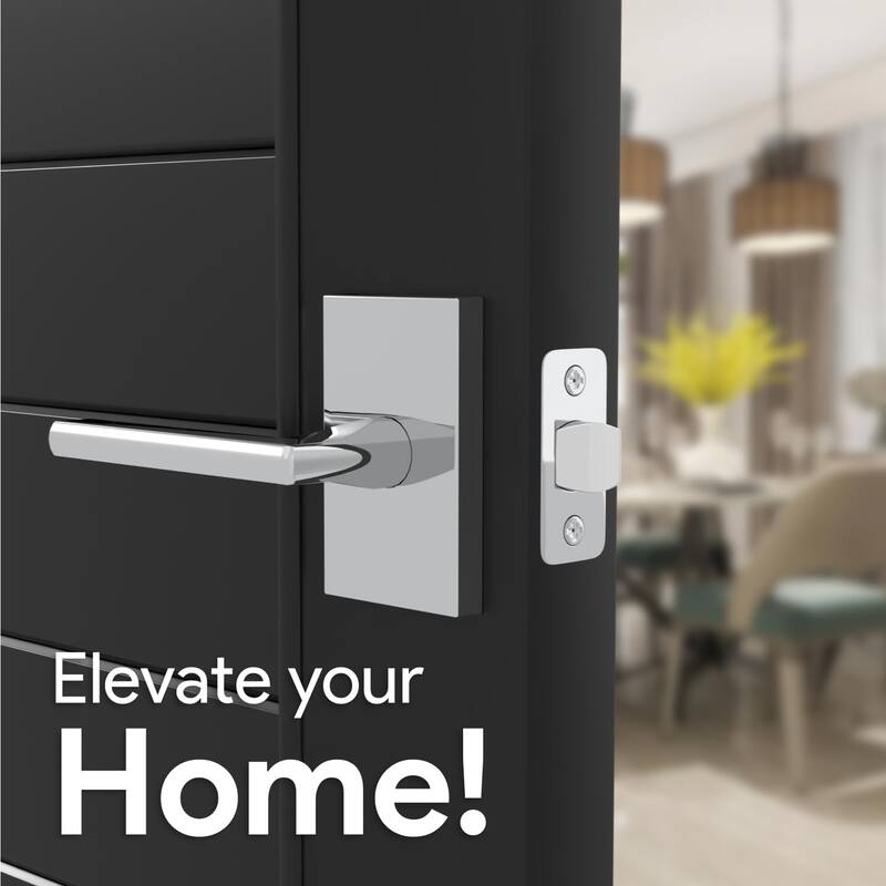 Mega Handles GLAMOR Passage Door Lever | Modern Keyless Interior Door Handle for Hallway, Closet, or Bathroom and Kitchen