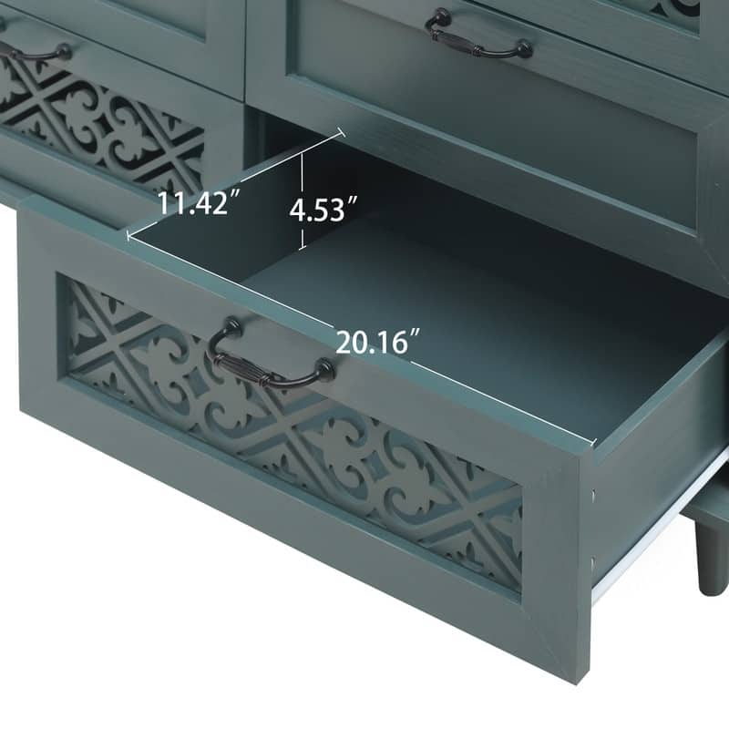 7 Drawers American Storage Dresser Sideboard Wood Cabinet - Bed Bath ...