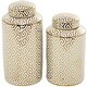preview thumbnail 13 of 26, Ceramic Modern Abstract Decorative Jars (Set of 2)